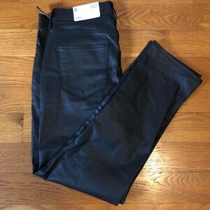 Black Faux Leather Pants